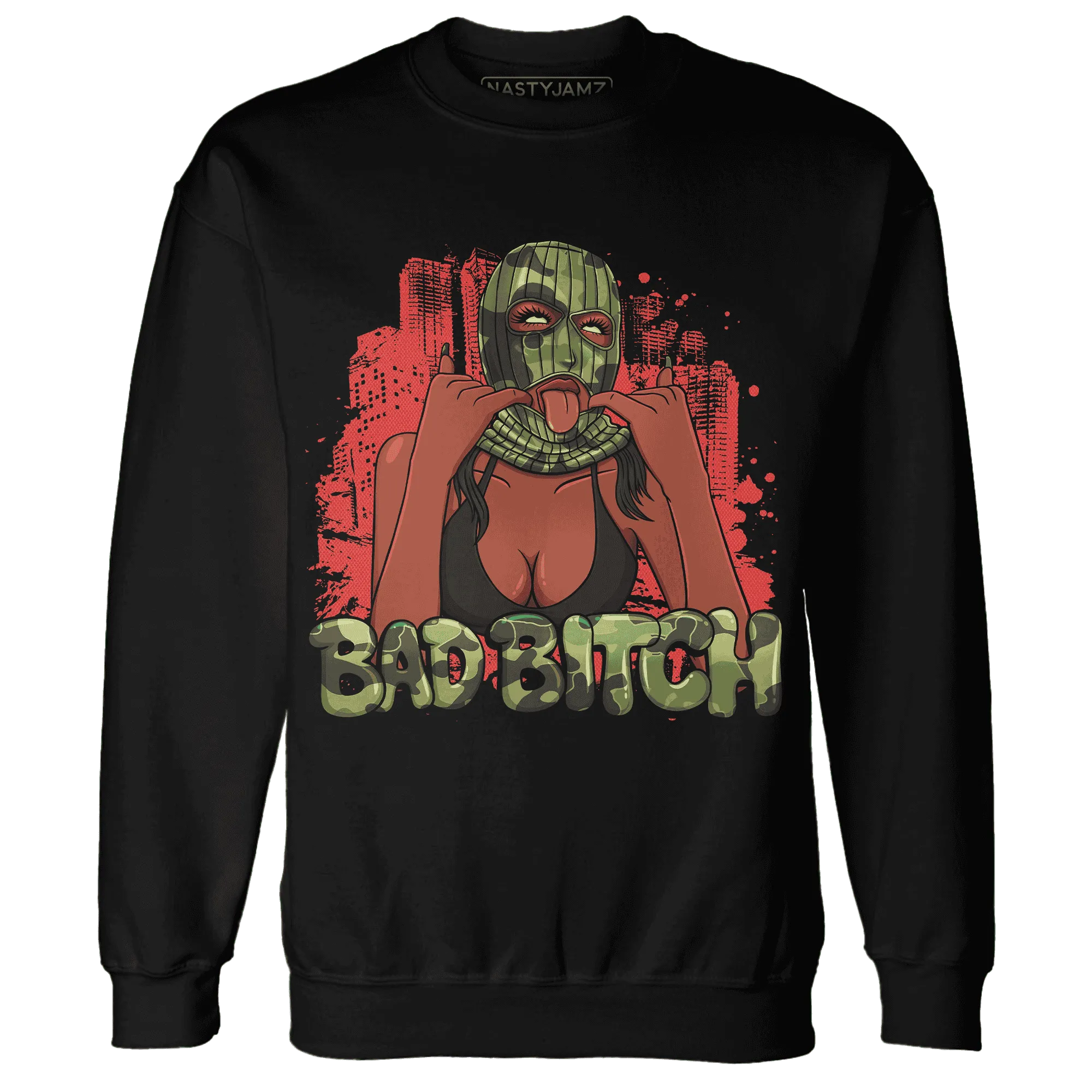 AM-90-Dark-Sage-Solar-Red-Sweatshirt-Match-Gangster-Bad-Bitch