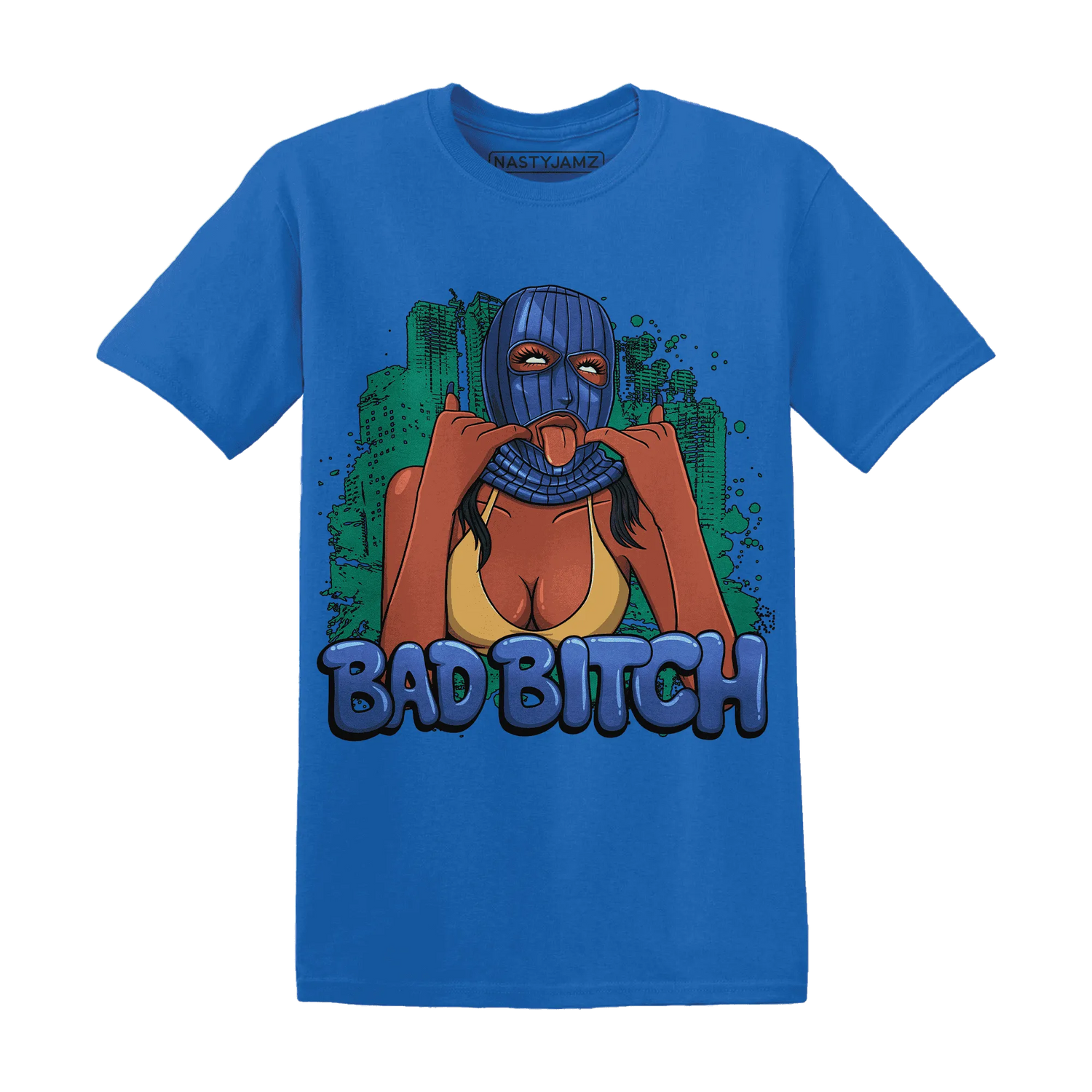 Dunk-Hyper-Royal-Malachite-T-Shirt-Match-Gangster-Bad-Bitch