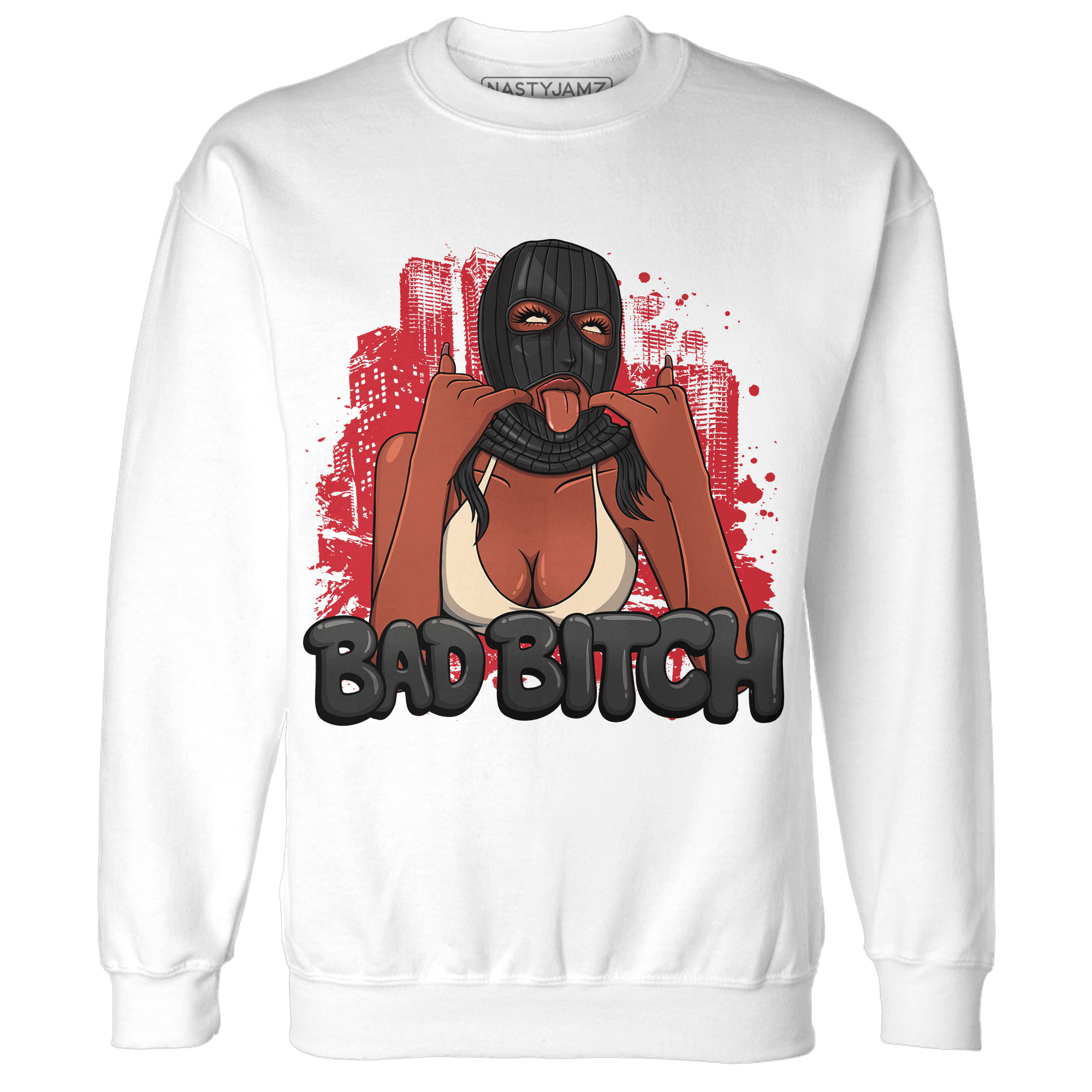 Jumman Jack University Red Sweatshirt Match Gangster Bad Bitch - NastyJamz