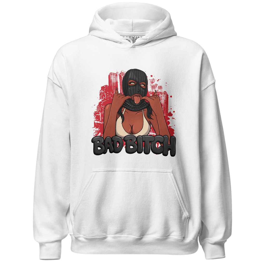 Jumman Jack University Red Hoodie Match Gangster Bad Bitch - NastyJamz