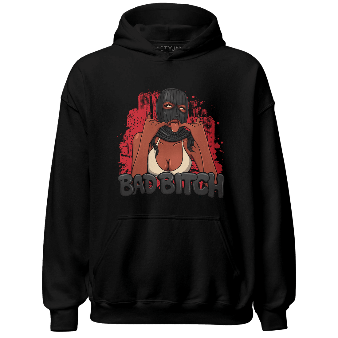 Jumman Jack University Red Hoodie Match Gangster Bad Bitch - NastyJamz