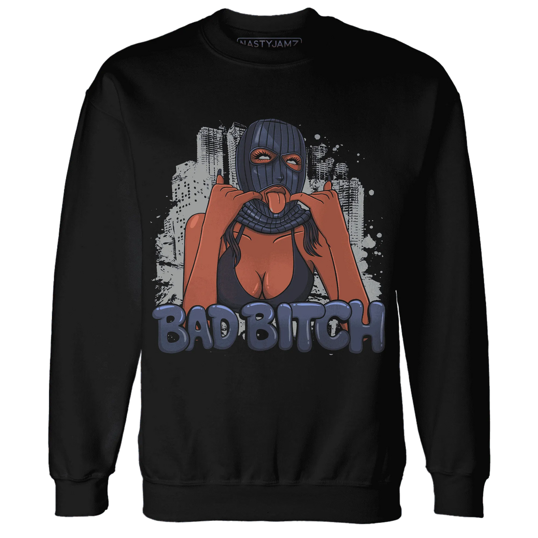 VaporMax-Plus-Midnight-Navy-White-Metallic-Silver-Sweatshirt-Match-Gangster-Bad-Bitch