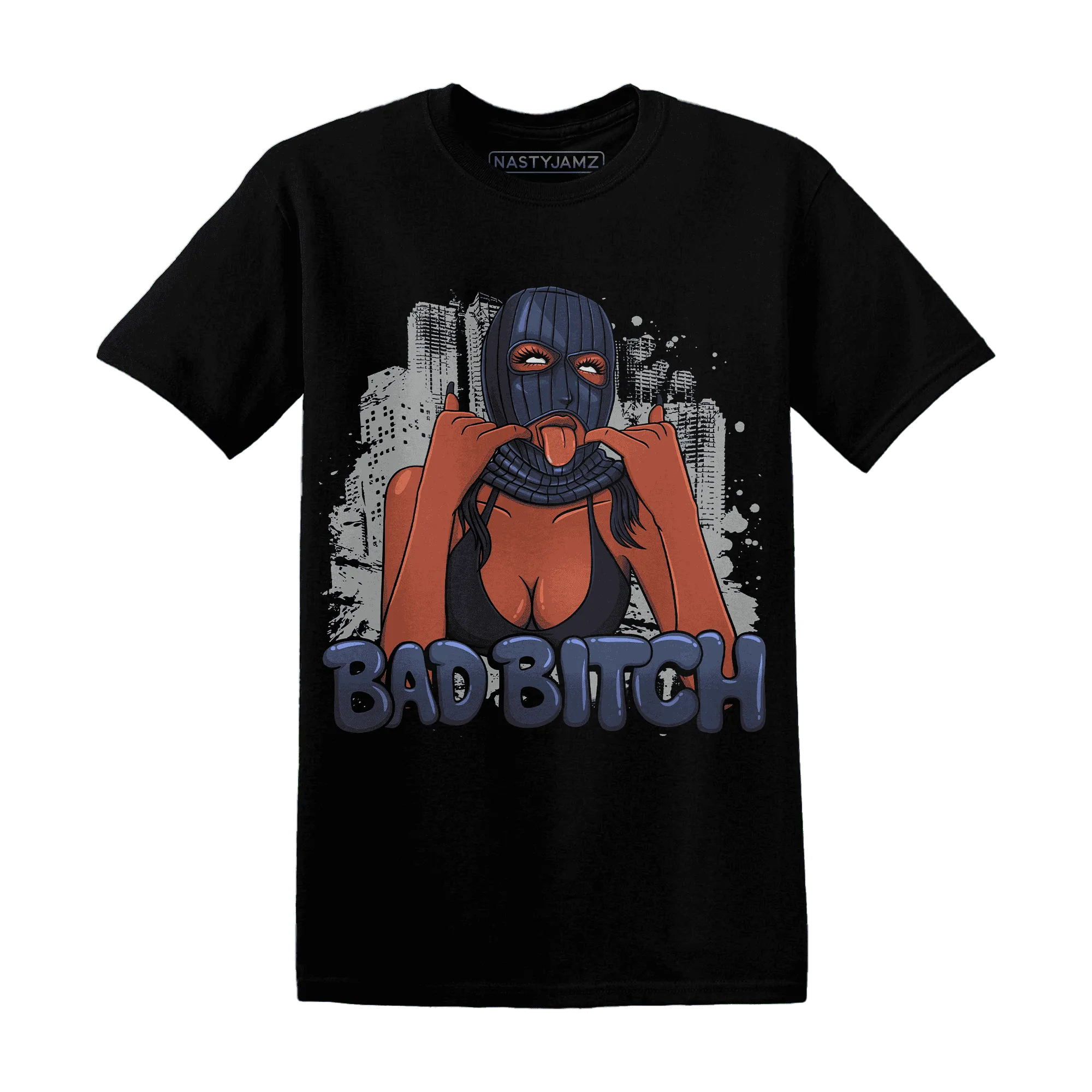 VaporMax-Plus-Midnight-Navy-White-Metallic-Silver-T-Shirt-Match-Gangster-Bad-Bitch