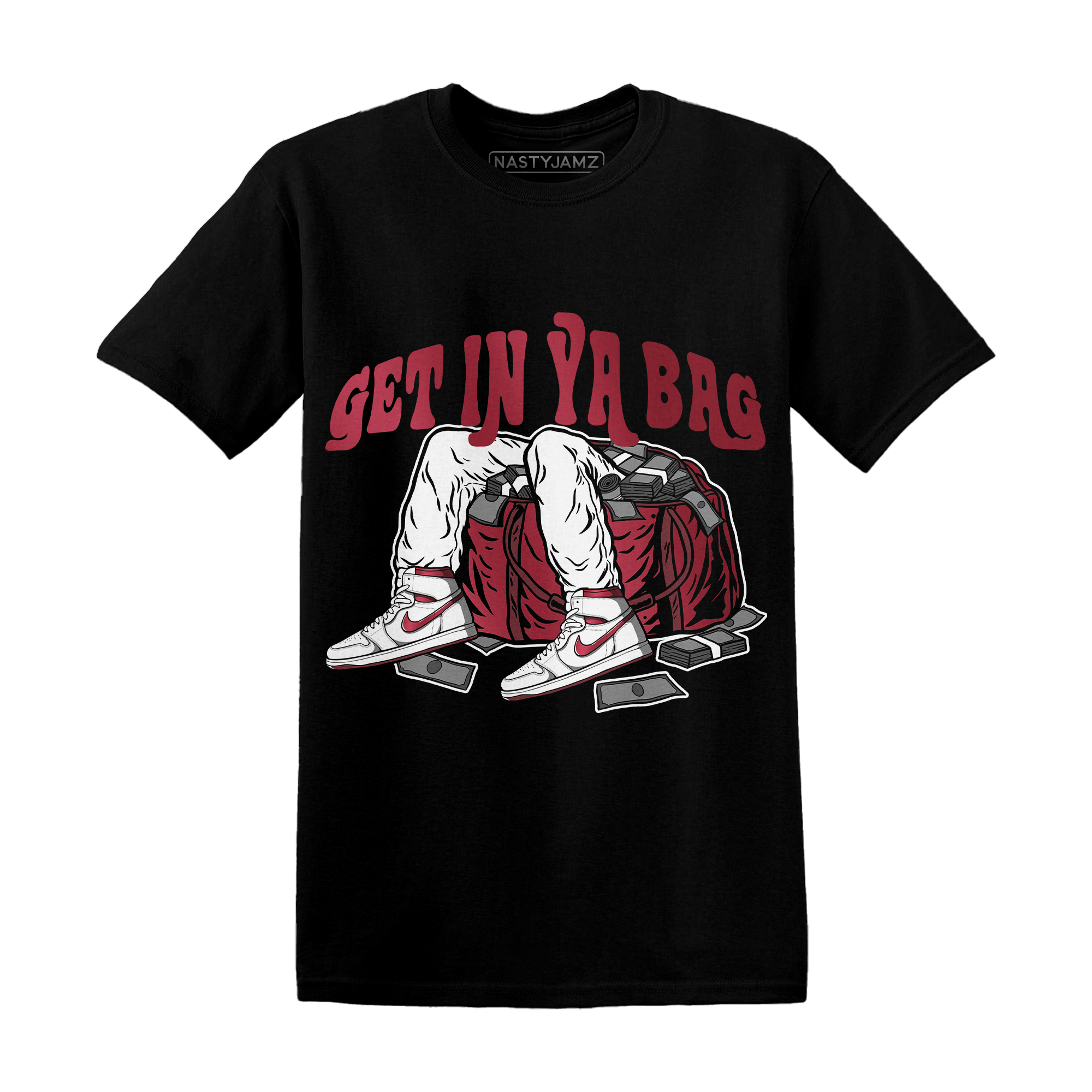 High 85 Metallic Burgundy 1s T Shirt Match Get In Ya Bag - NastyJamz