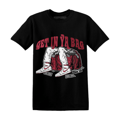 High 85 Metallic Burgundy 1s T Shirt Match Get In Ya Bag - NastyJamz