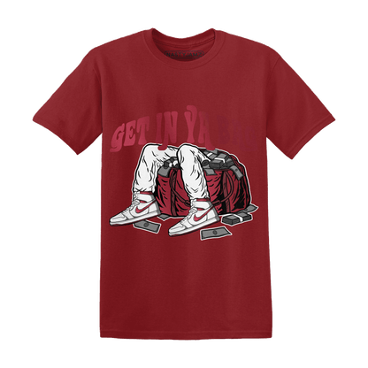 High 85 Metallic Burgundy 1s T Shirt Match Get In Ya Bag - NastyJamz