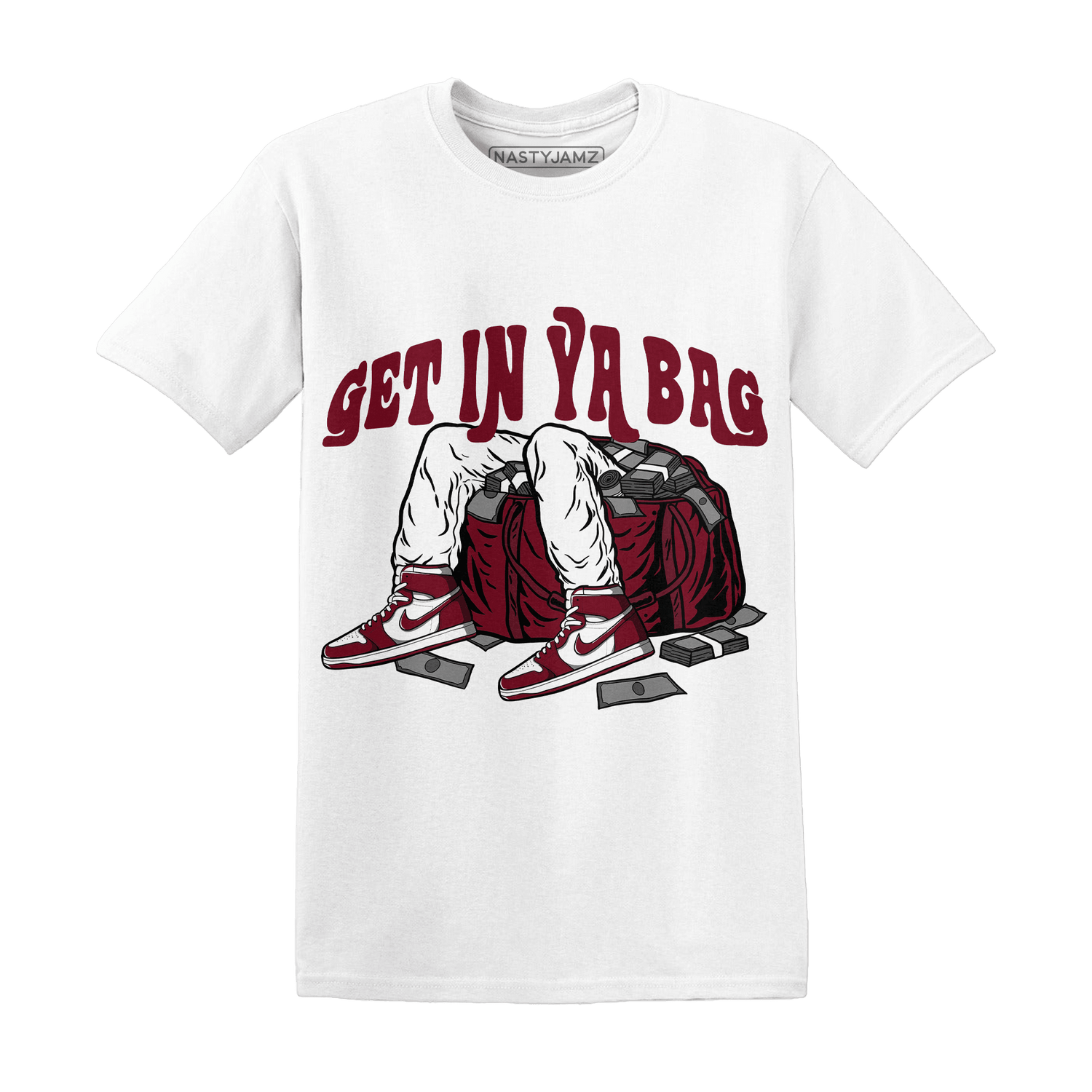 High White Team Red 1s T Shirt Match Get In Ya Bag - NastyJamz