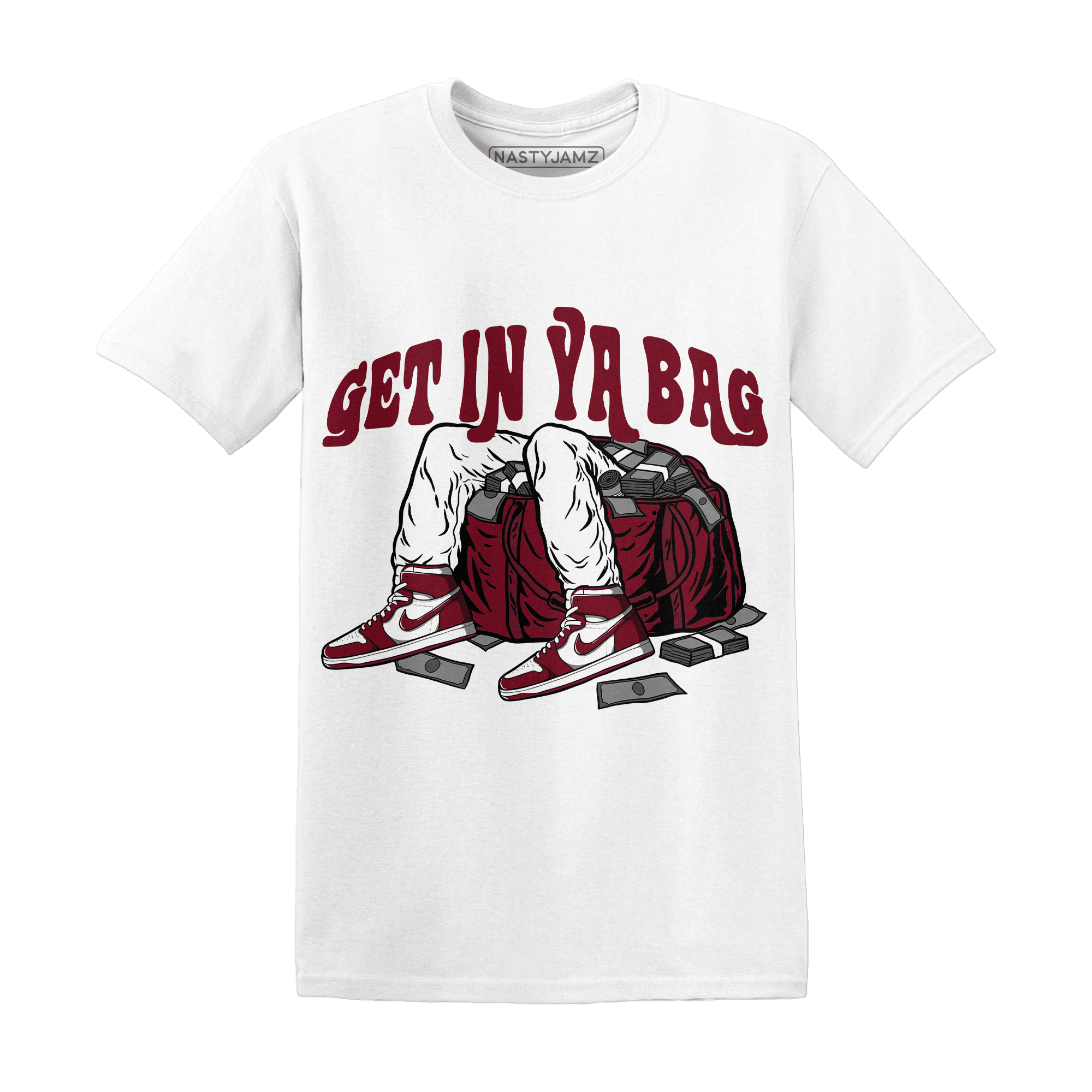 High White Team Red 1s T Shirt Match Get In Ya Bag - NastyJamz