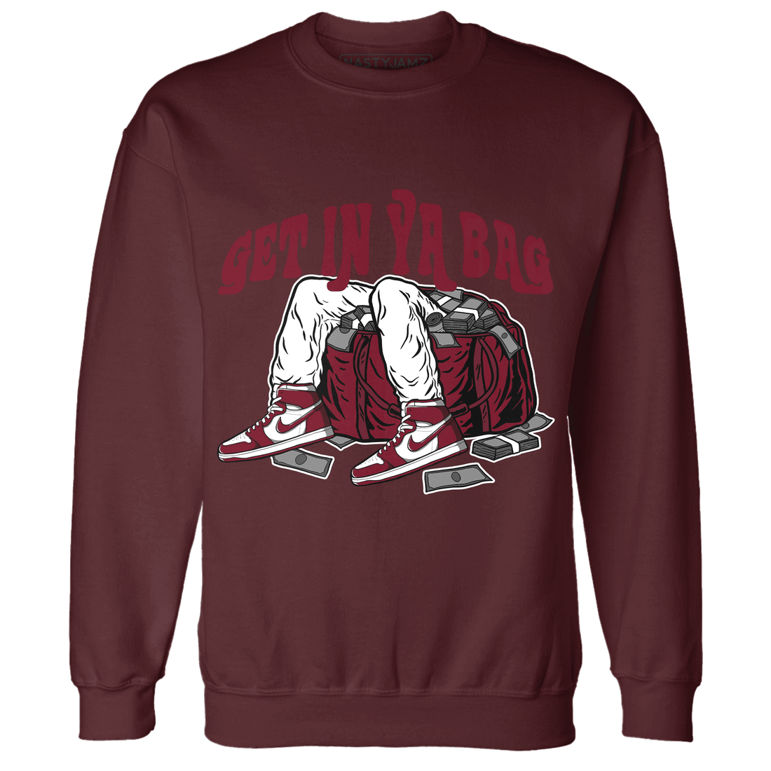 High White Team Red 1s Sweatshirt Match Get In Ya Bag - NastyJamz