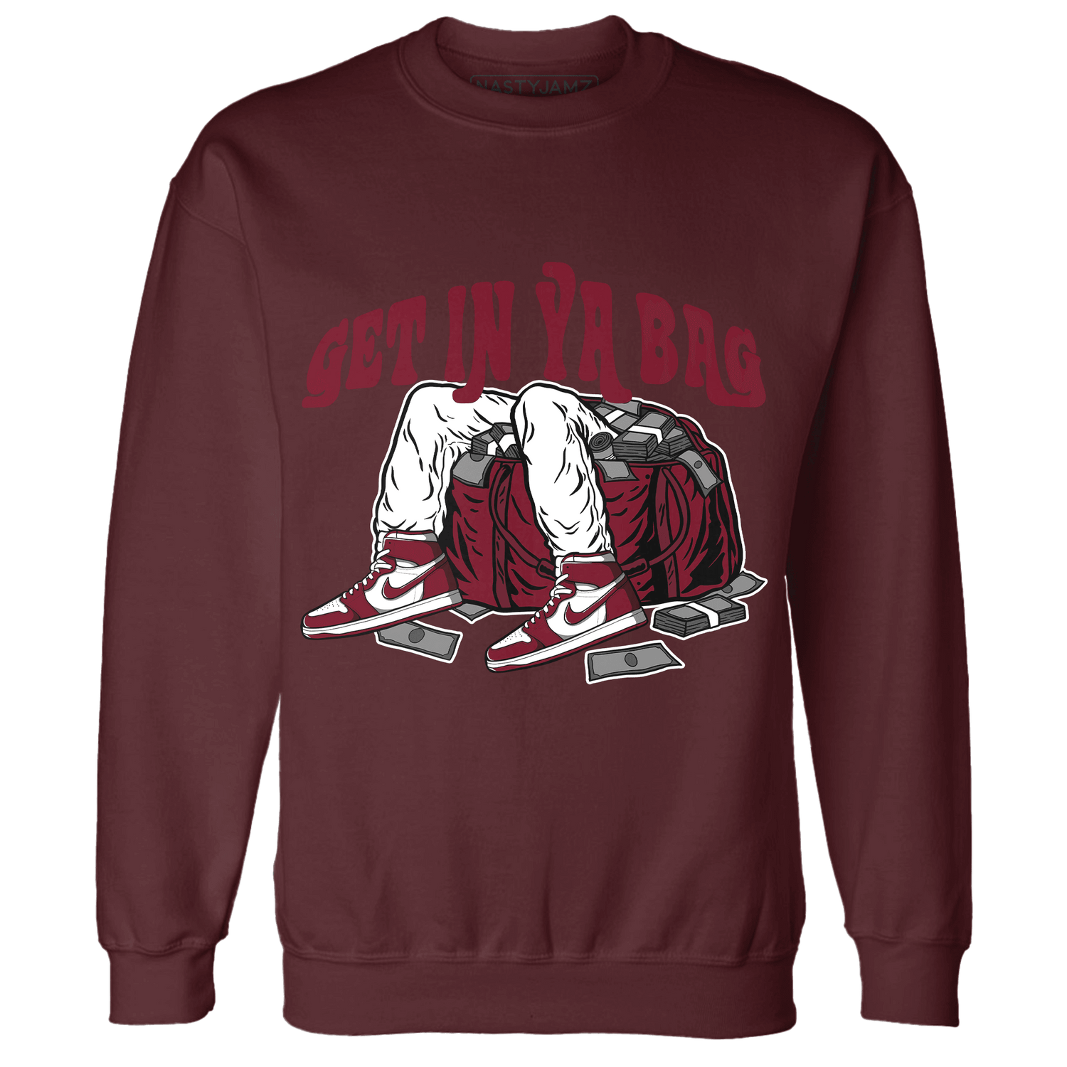 High White Team Red 1s Sweatshirt Match Get In Ya Bag - NastyJamz