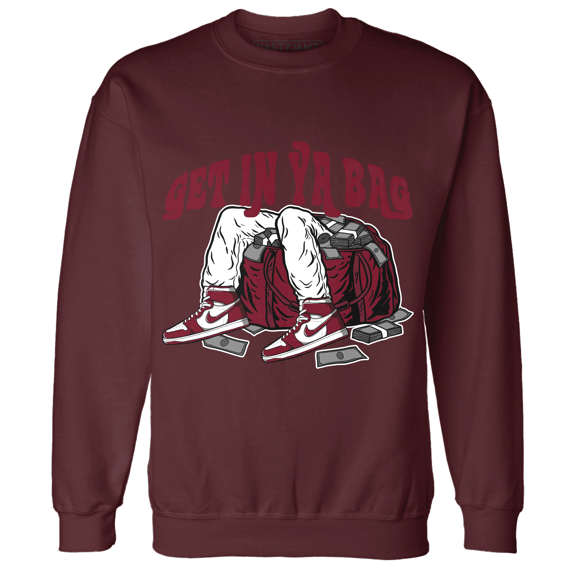 High White Team Red 1s Sweatshirt Match Get In Ya Bag - NastyJamz