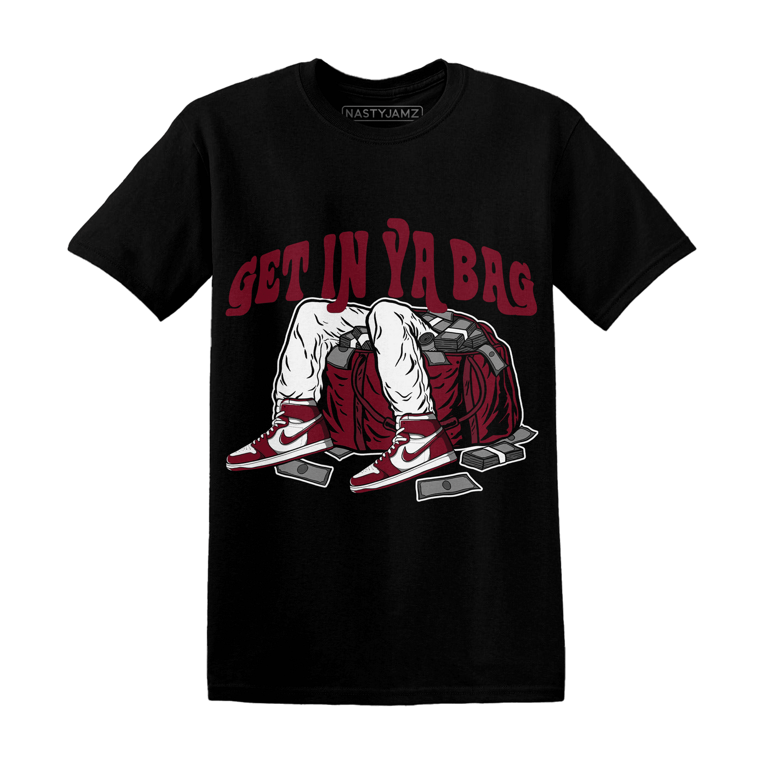 High White Team Red 1s T Shirt Match Get In Ya Bag - NastyJamz