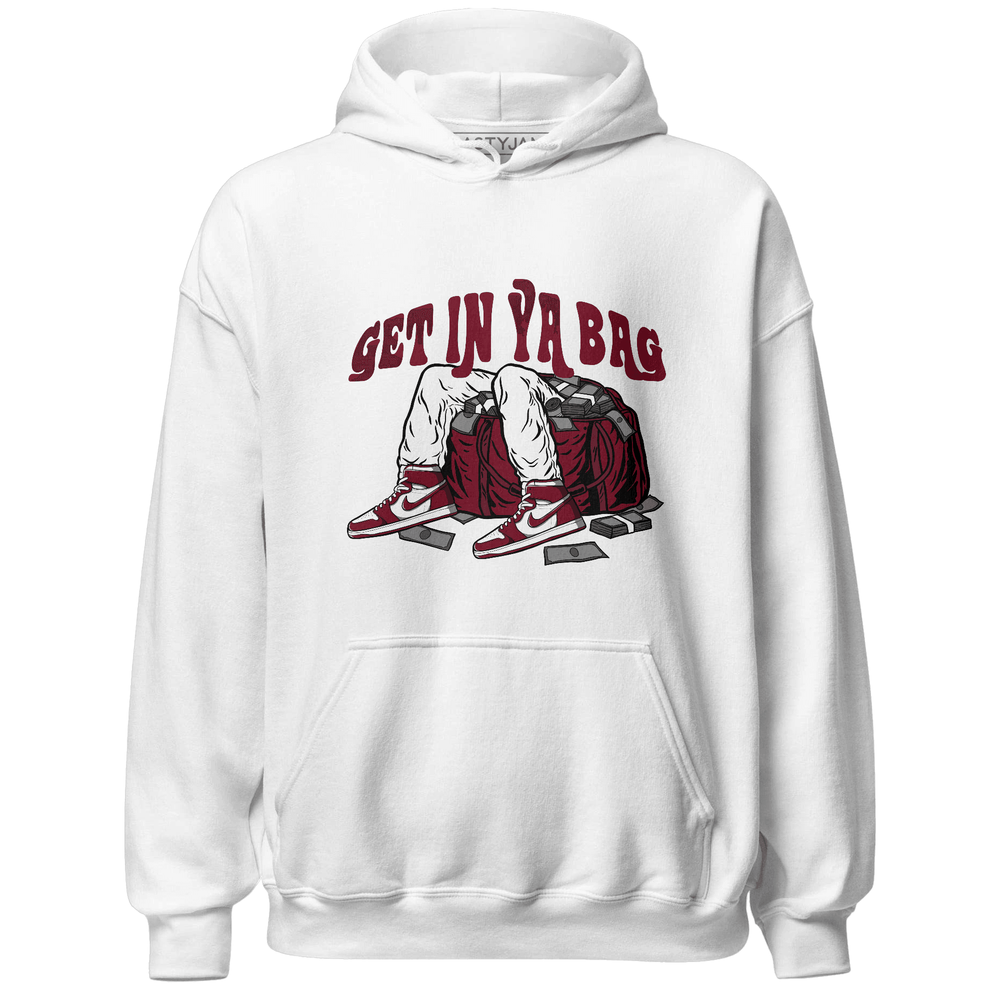High White Team Red 1s Hoodie Match Get In Ya Bag - NastyJamz