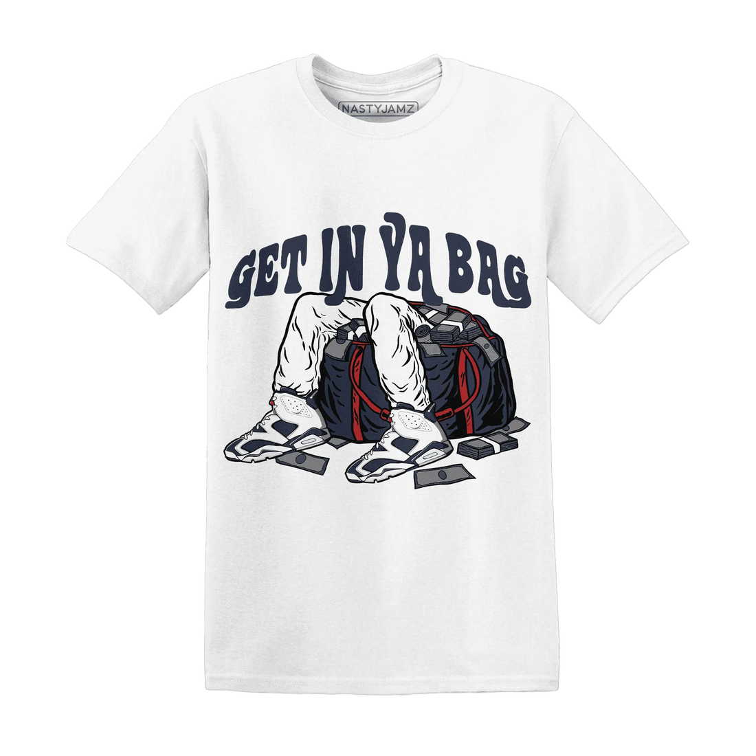White-Navy-6s-T-Shirt-Match-Get-In-Ya-Bag