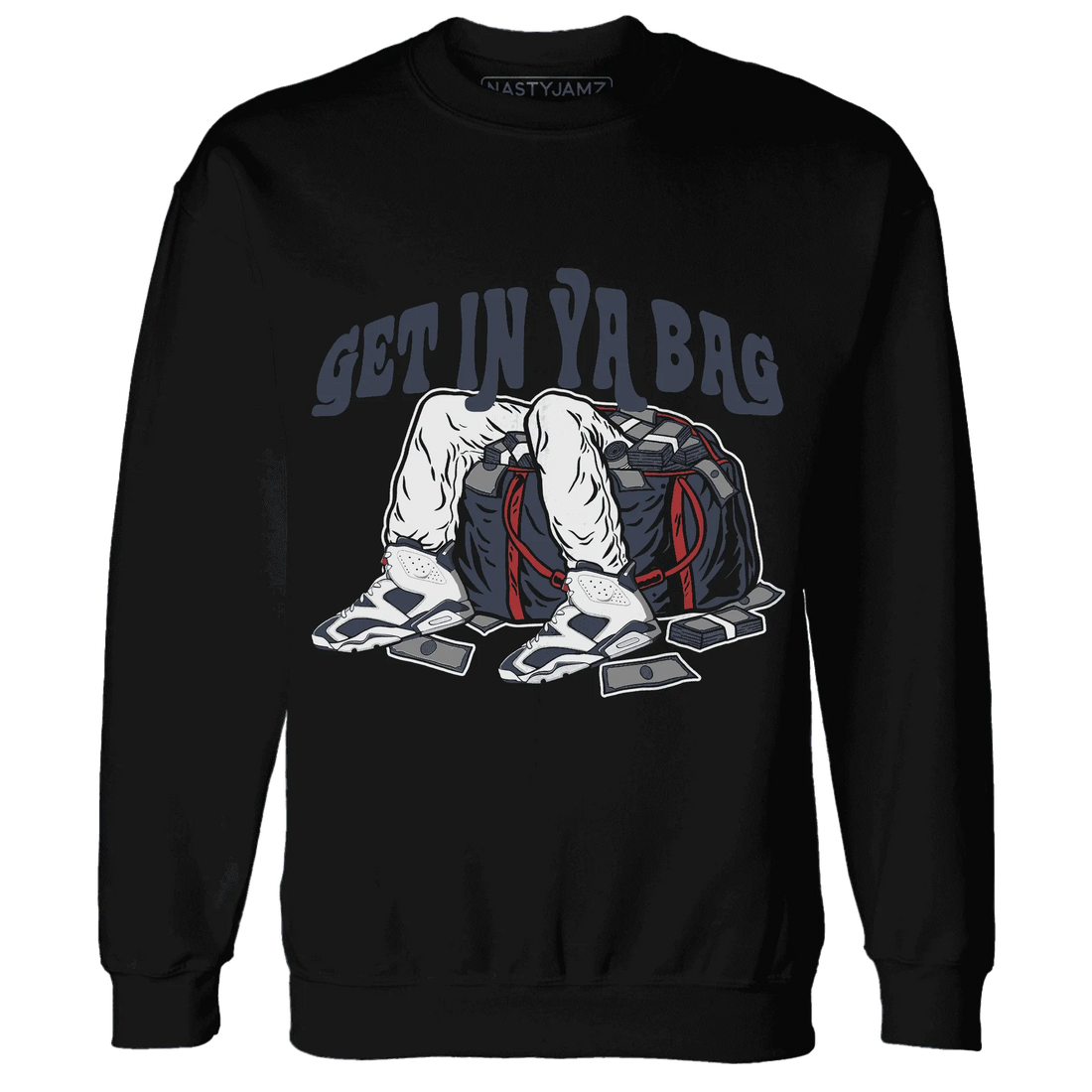 White-Navy-6s-Sweatshirt-Match-Get-In-Ya-Bag