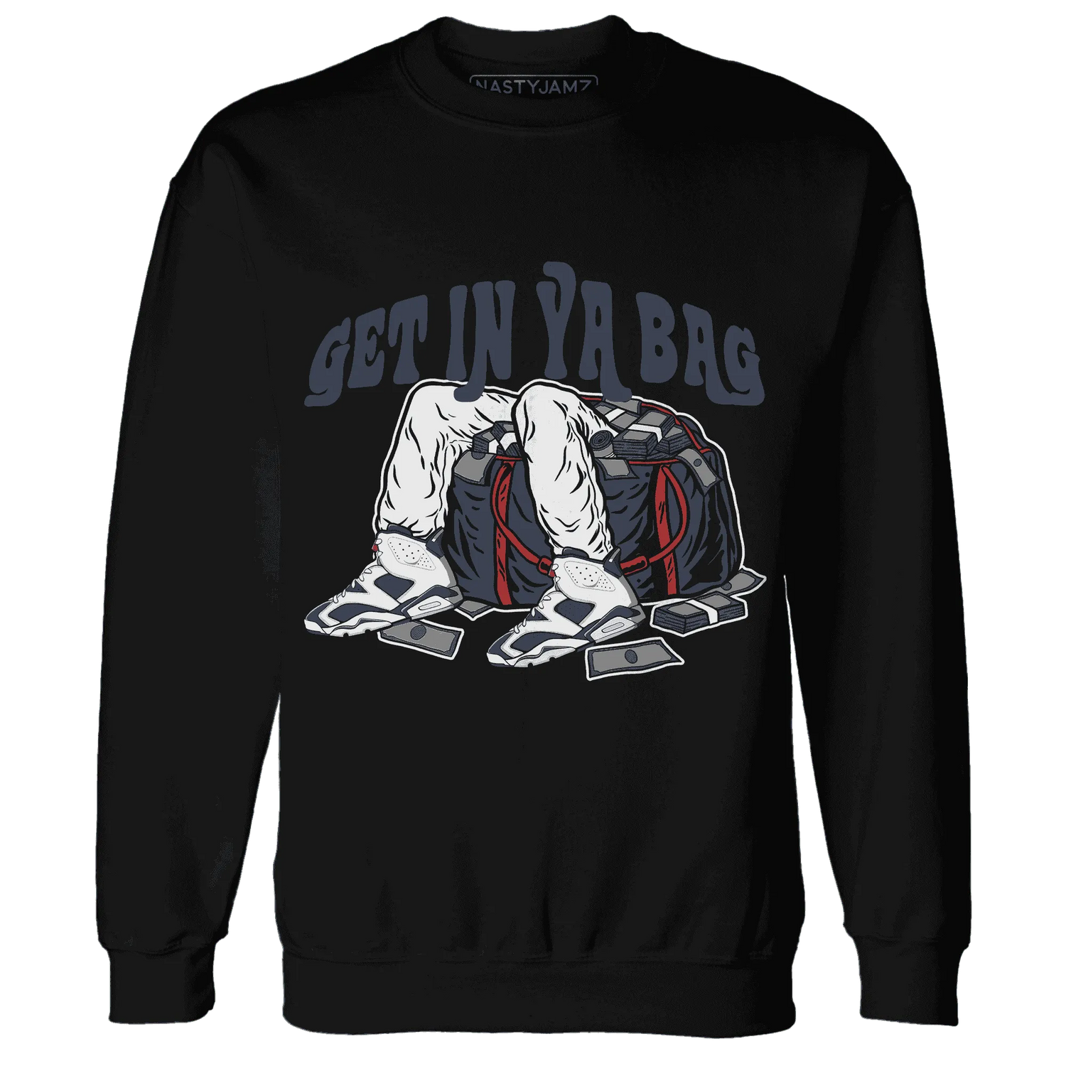 White-Navy-6s-Sweatshirt-Match-Get-In-Ya-Bag