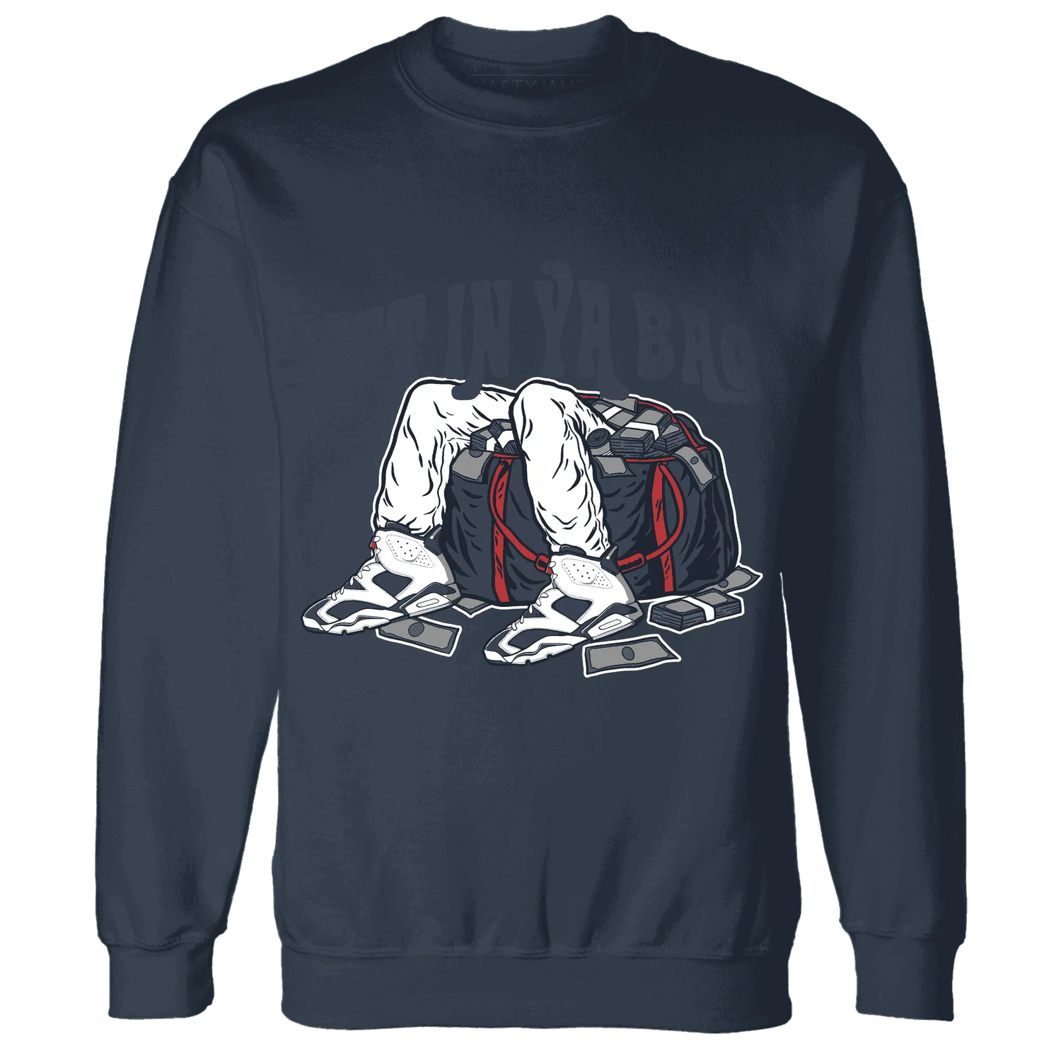 White-Navy-6s-Sweatshirt-Match-Get-In-Ya-Bag