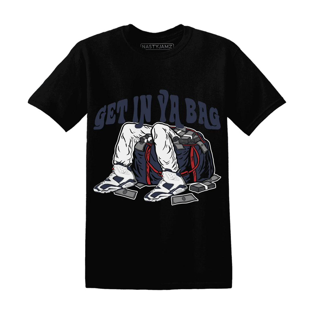 White-Navy-6s-T-Shirt-Match-Get-In-Ya-Bag