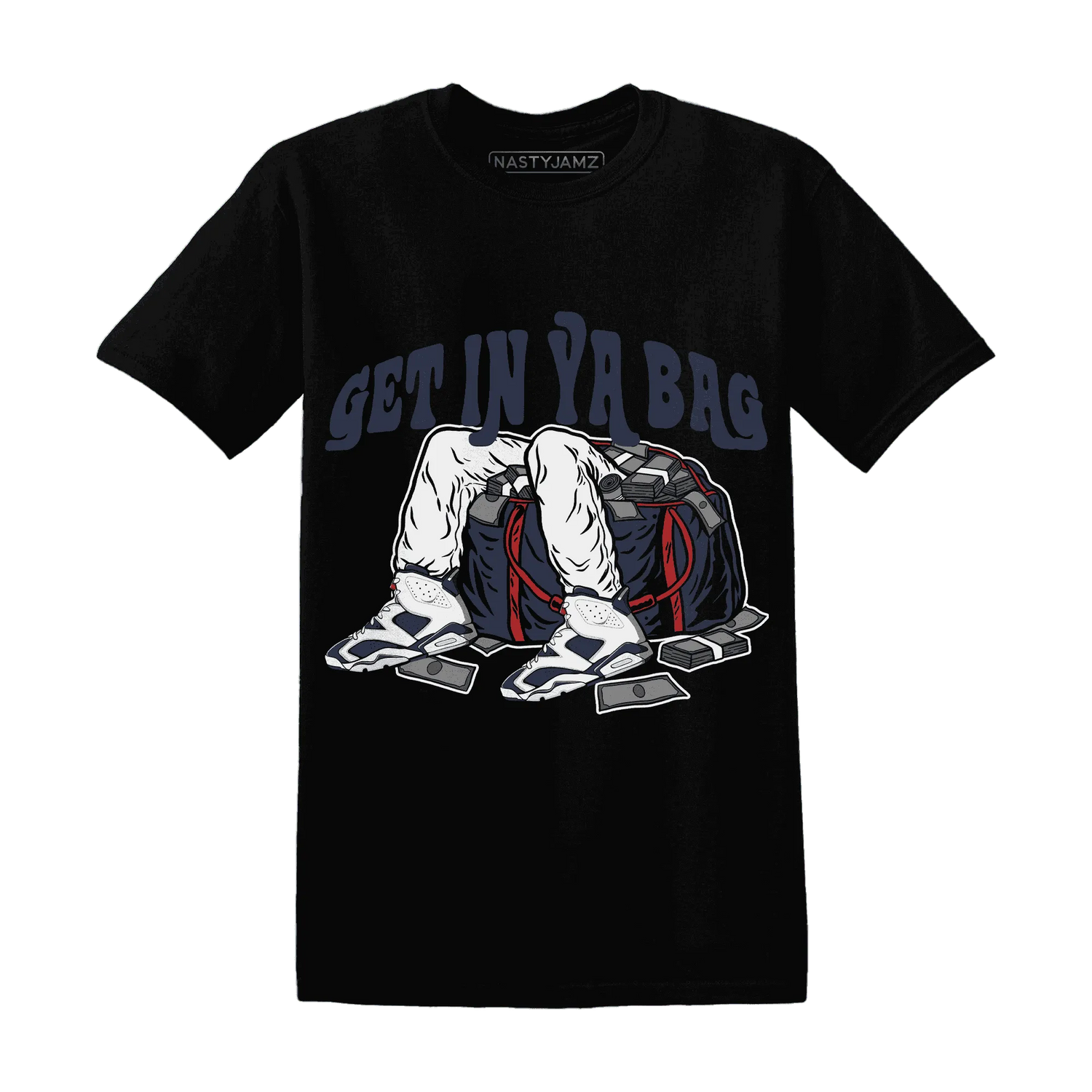 White-Navy-6s-T-Shirt-Match-Get-In-Ya-Bag