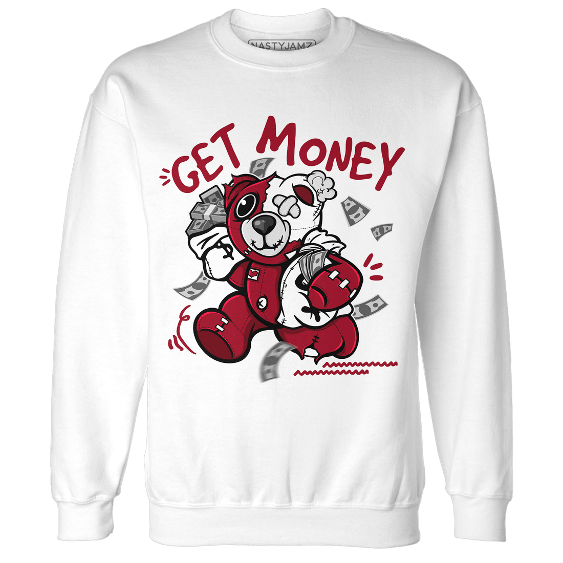 Retro Red Taxi 12s Sweatshirt Match Get Money BER - NastyJamz
