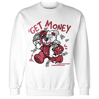 High 85 Metallic Burgundy 1s Sweatshirt Match Get Money BER - NastyJamz
