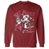 High 85 Metallic Burgundy 1s Sweatshirt Match Get Money BER - NastyJamz