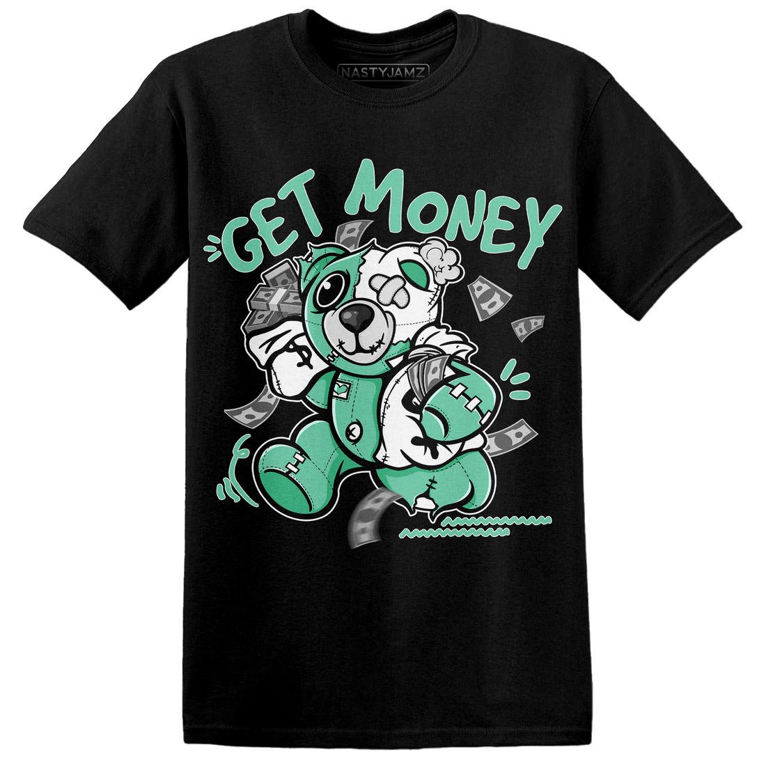 High OG Green Glow 1s T Shirt Match Get Money BER - NastyJamz