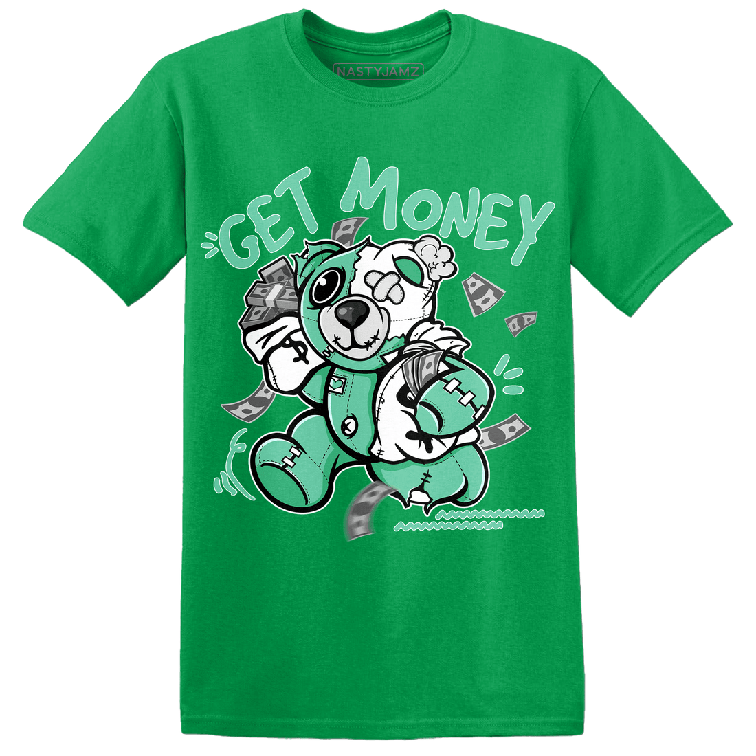 High OG Green Glow 1s T Shirt Match Get Money BER - NastyJamz