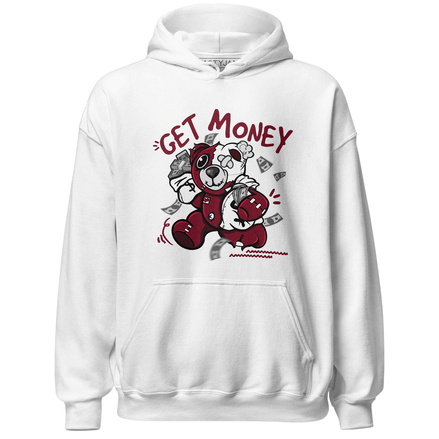 High White Team Red 1s Hoodie Match Get Money BER - NastyJamz