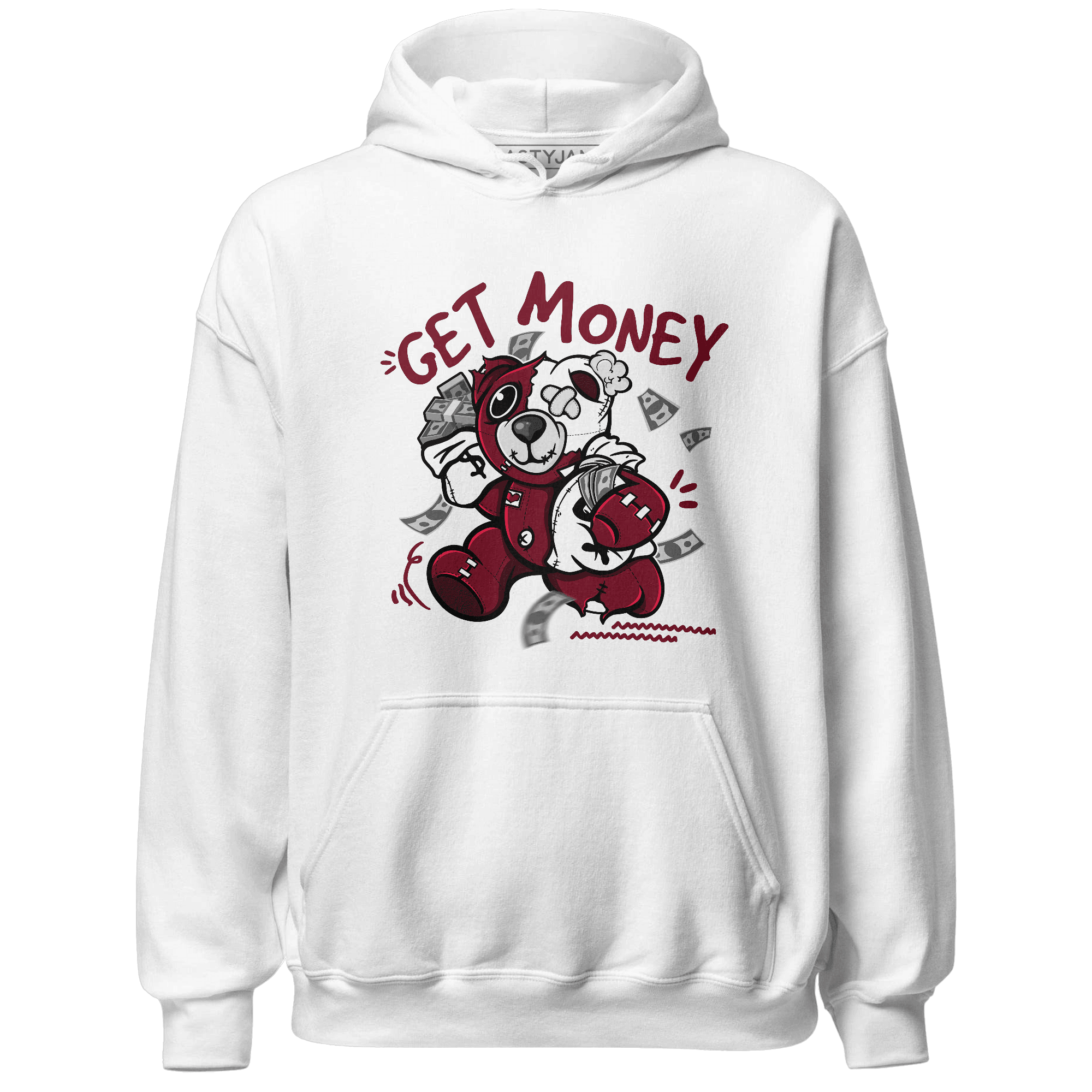 High White Team Red 1s Hoodie Match Get Money BER - NastyJamz