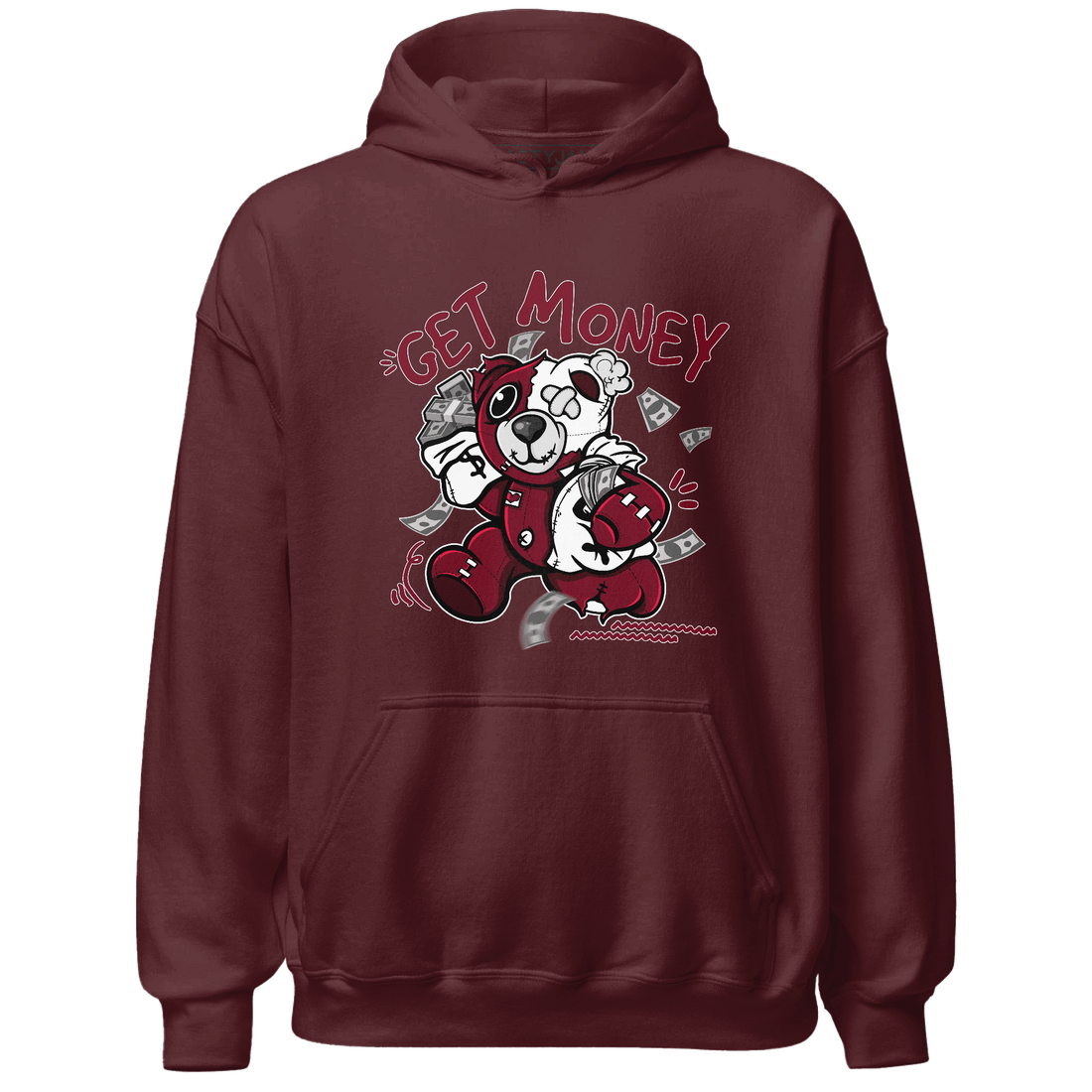 High White Team Red 1s Hoodie Match Get Money BER - NastyJamz