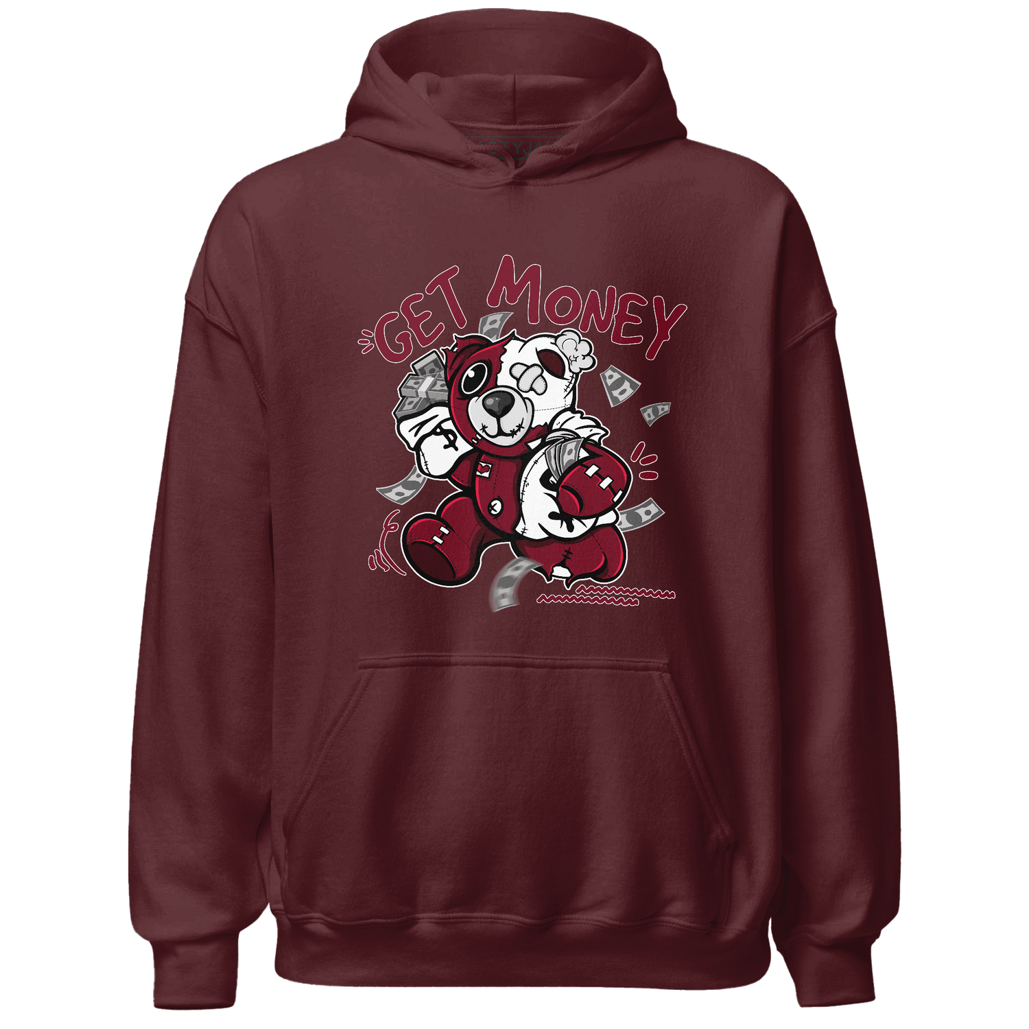 High White Team Red 1s Hoodie Match Get Money BER - NastyJamz