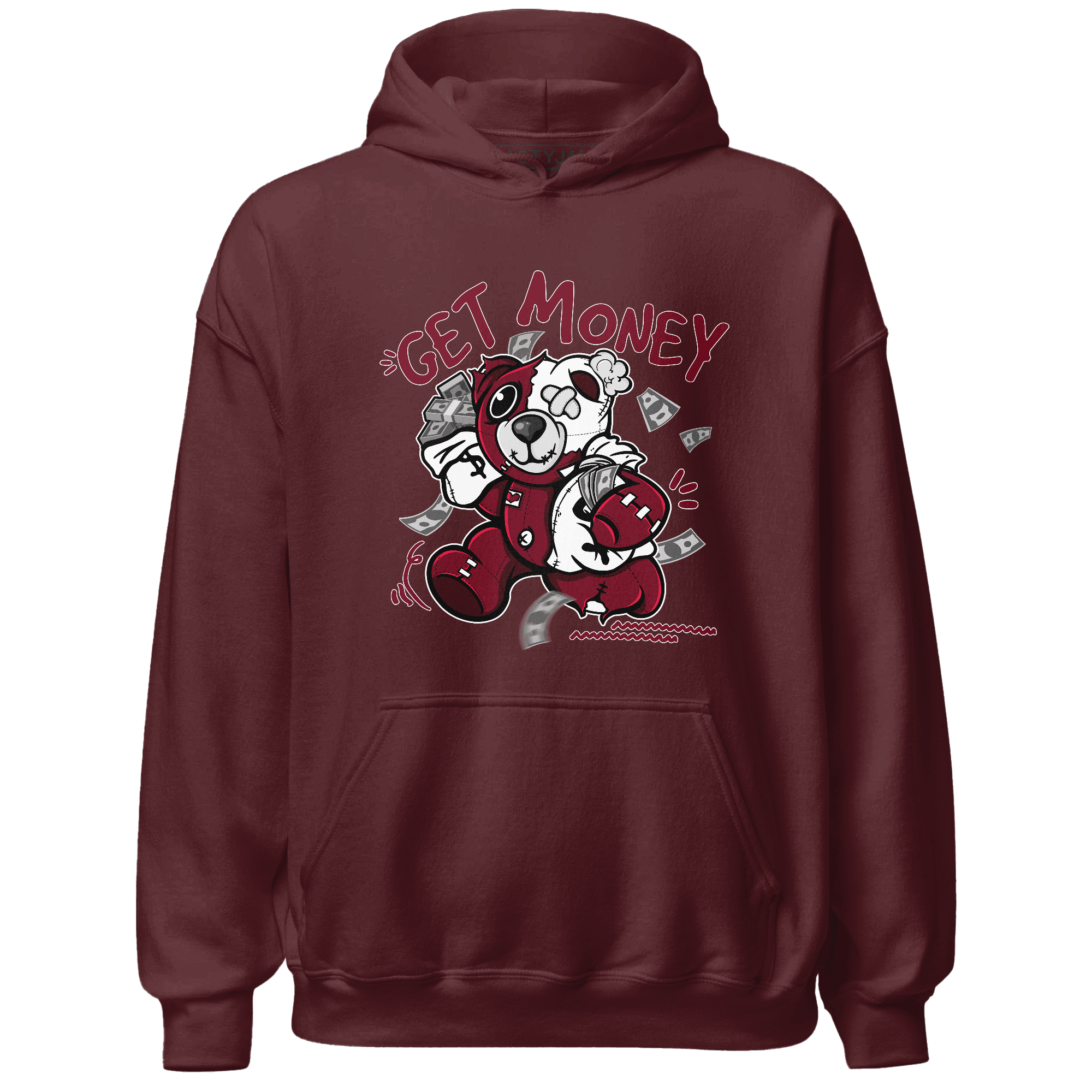 High White Team Red 1s Hoodie Match Get Money BER - NastyJamz