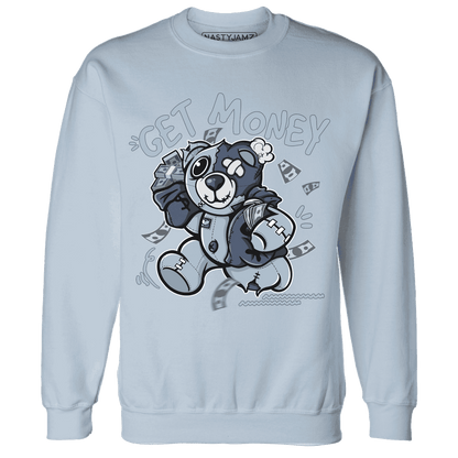 Mid Diffused Blue Grey 1s Sweatshirt Match Get Money BER - NastyJamz