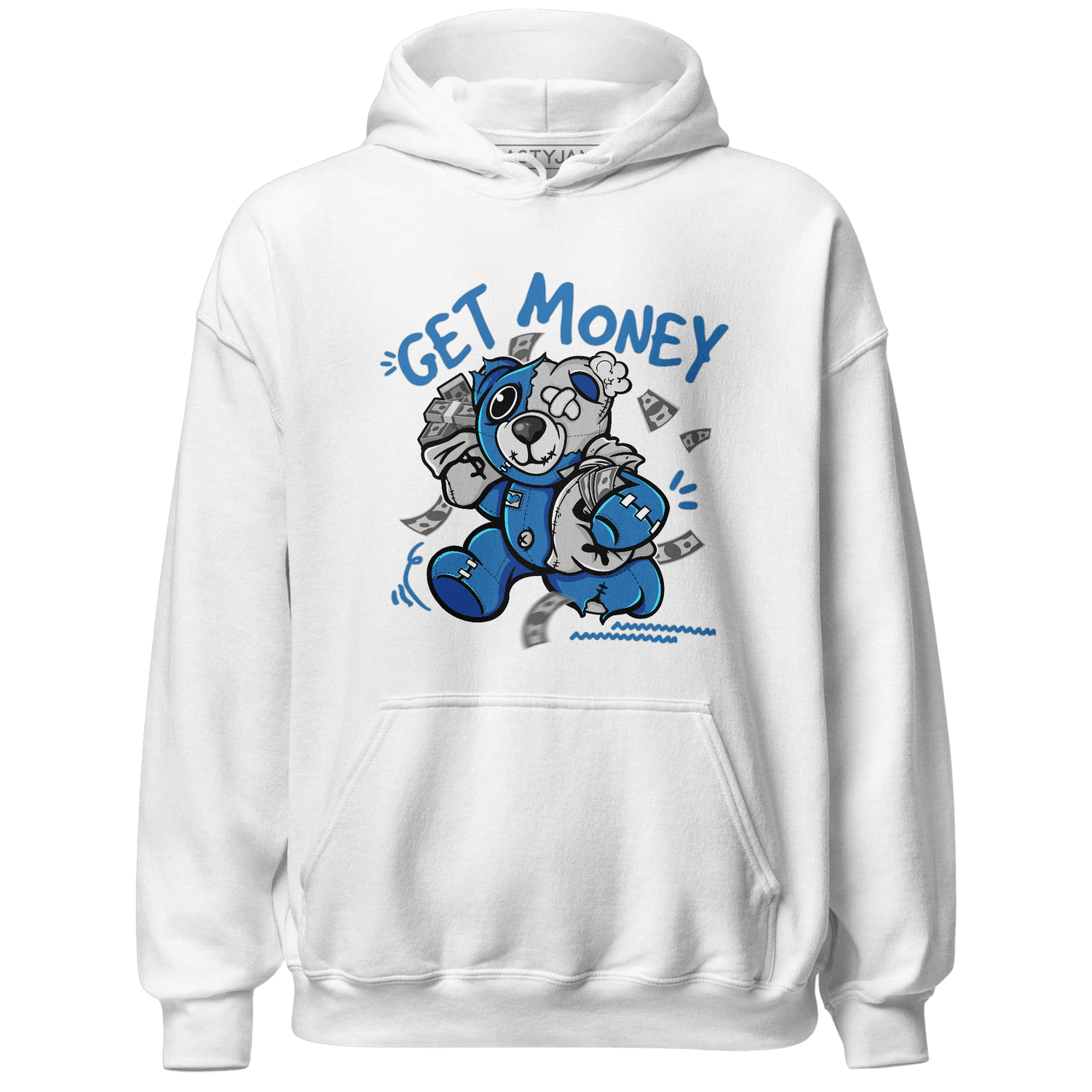 Industrial Blue 4s Hoodie Match Get Money BER - NastyJamz