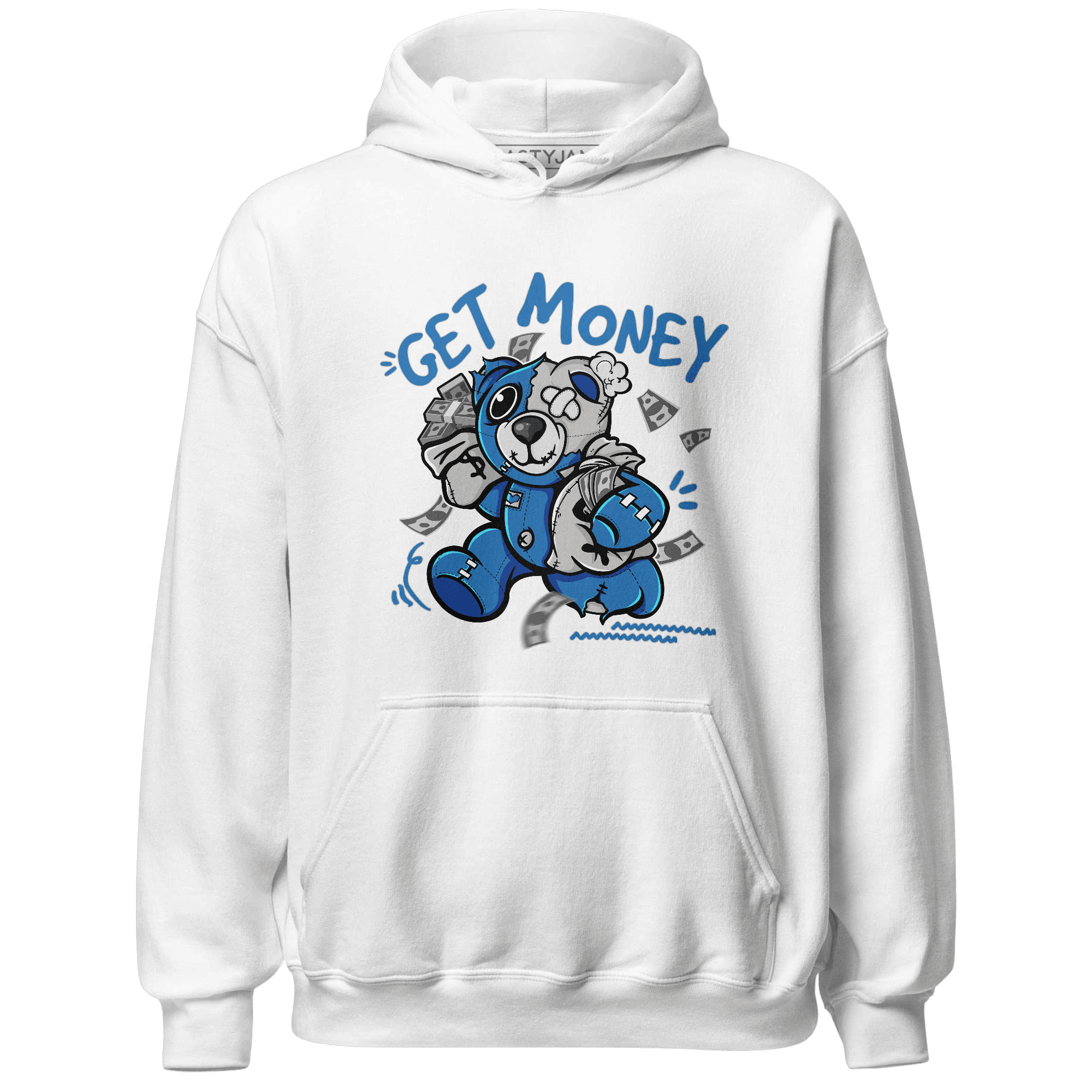 Industrial Blue 4s Hoodie Match Get Money BER - NastyJamz