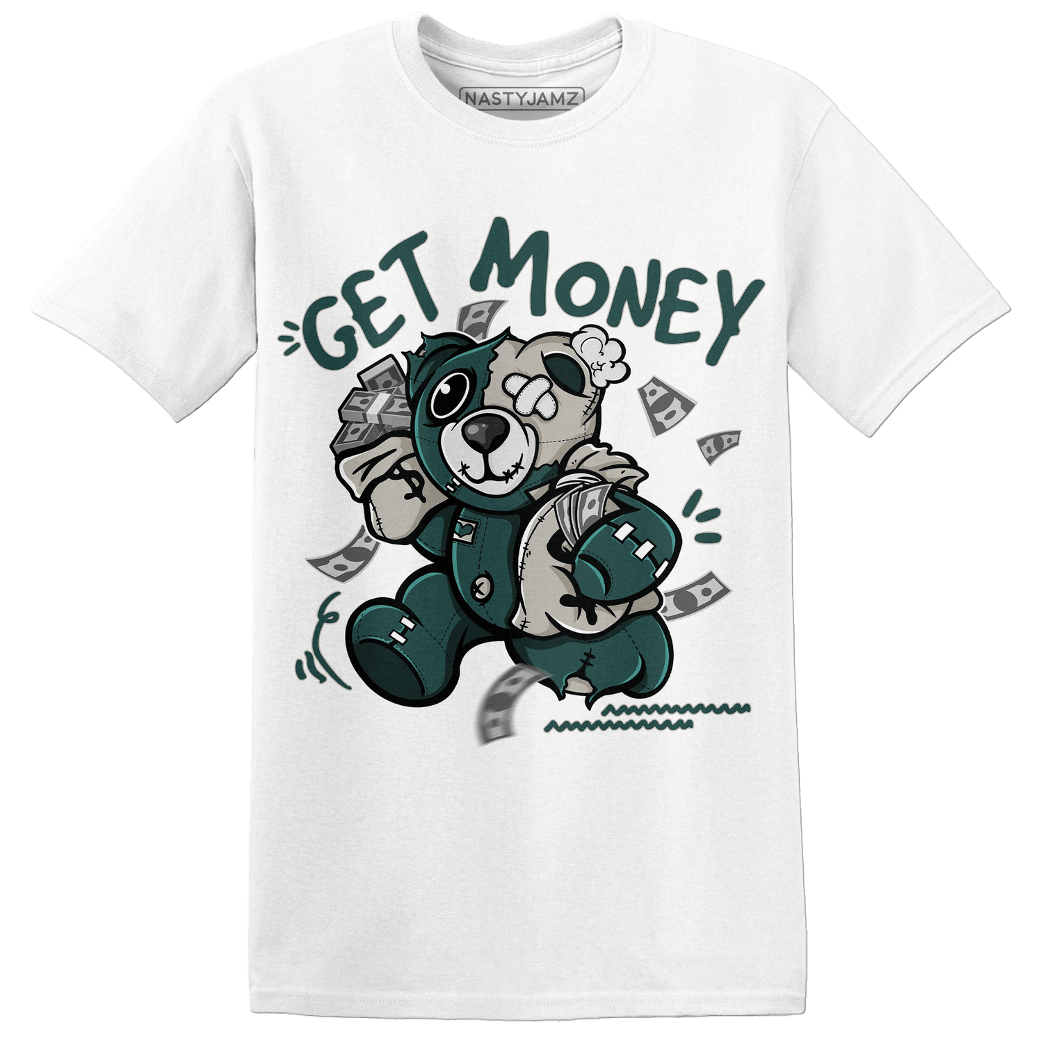 Oxidized Green 4s T Shirt Match Get Money BER - NastyJamz