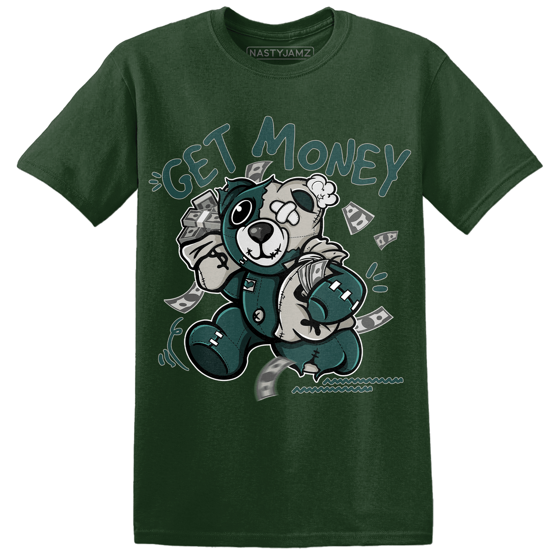 Oxidized Green 4s T Shirt Match Get Money BER - NastyJamz