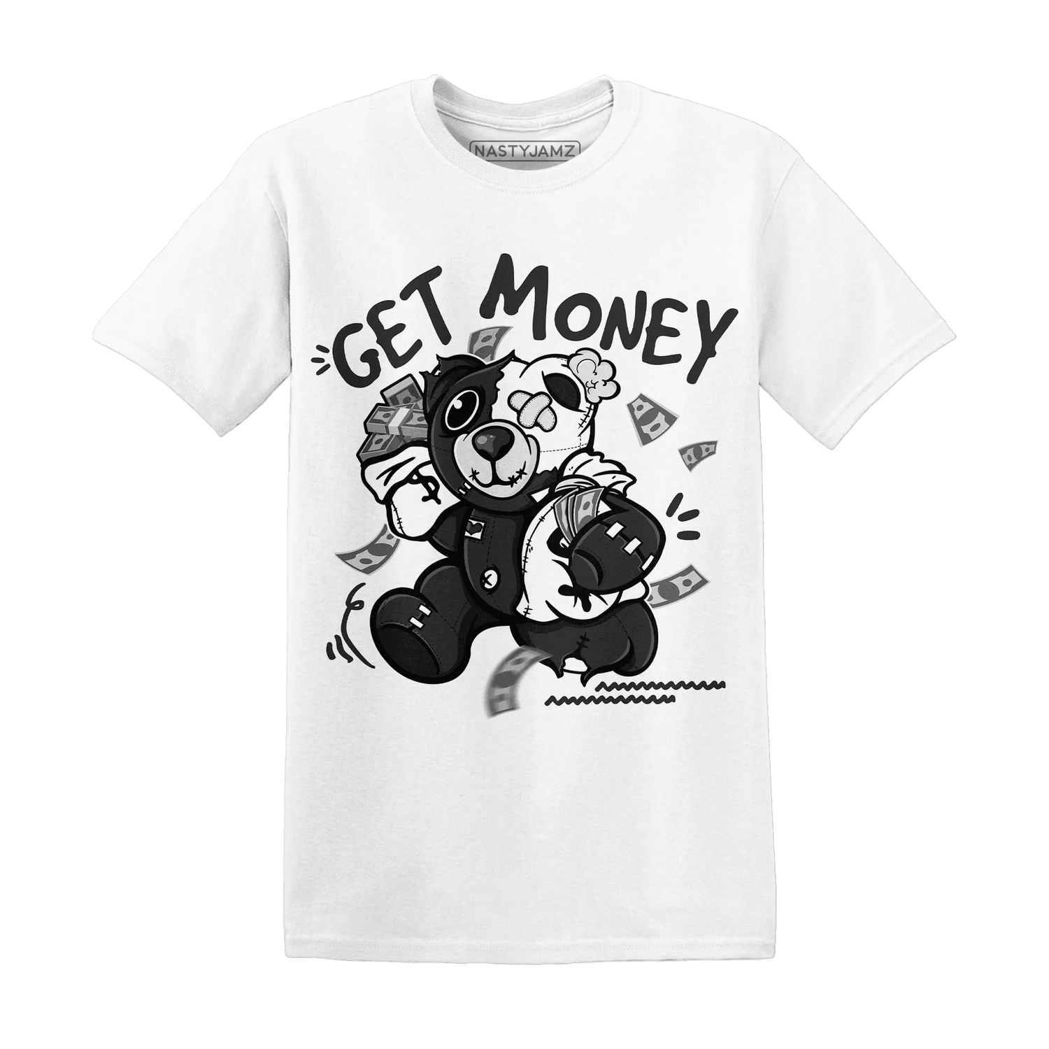 White-Thunder-4s-T-Shirt-Match-Get-Money-BER