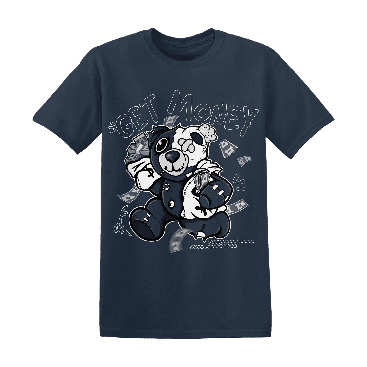 White-Navy-6s-T-Shirt-Match-Get-Money-BER