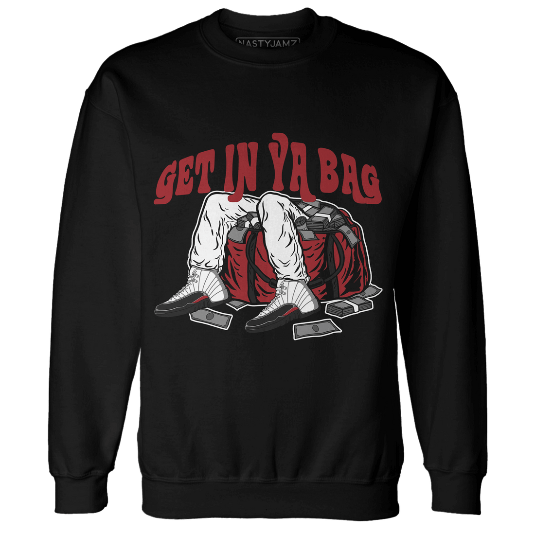 Retro Red Taxi 12s Sweatshirt Match Get Ya In Bag - NastyJamz