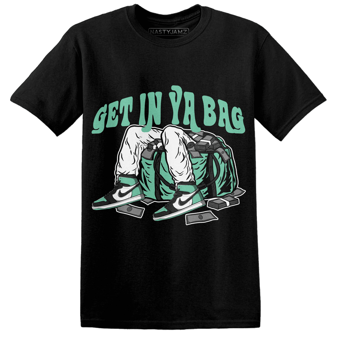 High OG Green Glow 1s T Shirt Match Get Ya In Bag - NastyJamz
