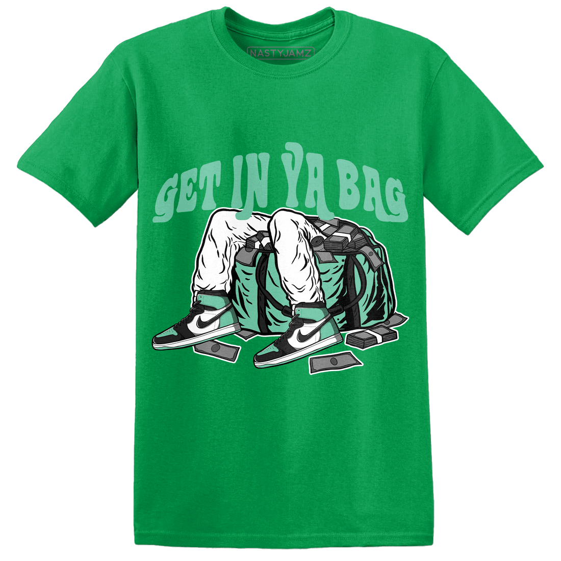 High OG Green Glow 1s T Shirt Match Get Ya In Bag - NastyJamz