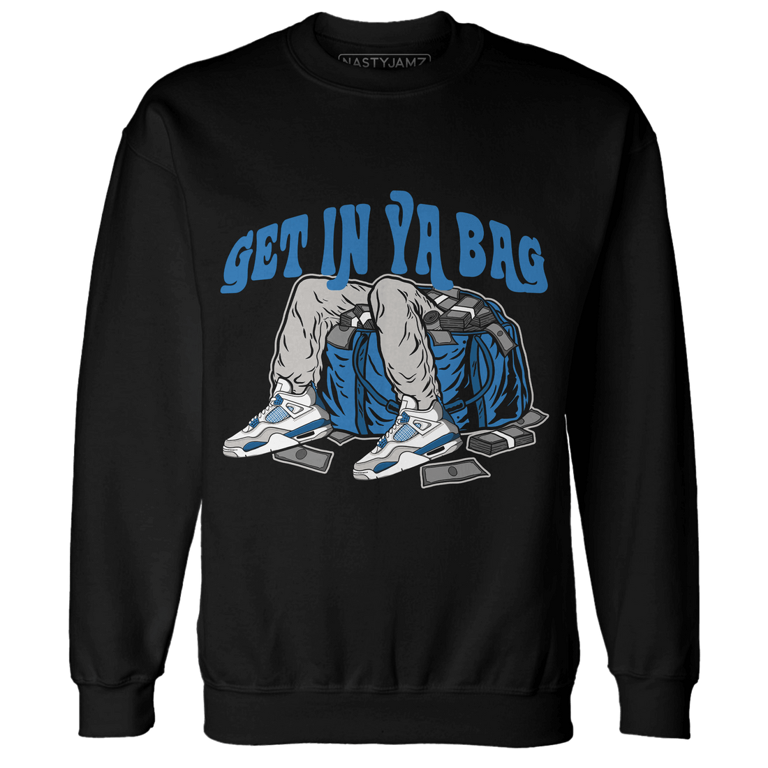 Industrial Blue 4s Sweatshirt Match Get Ya In Bag - NastyJamz