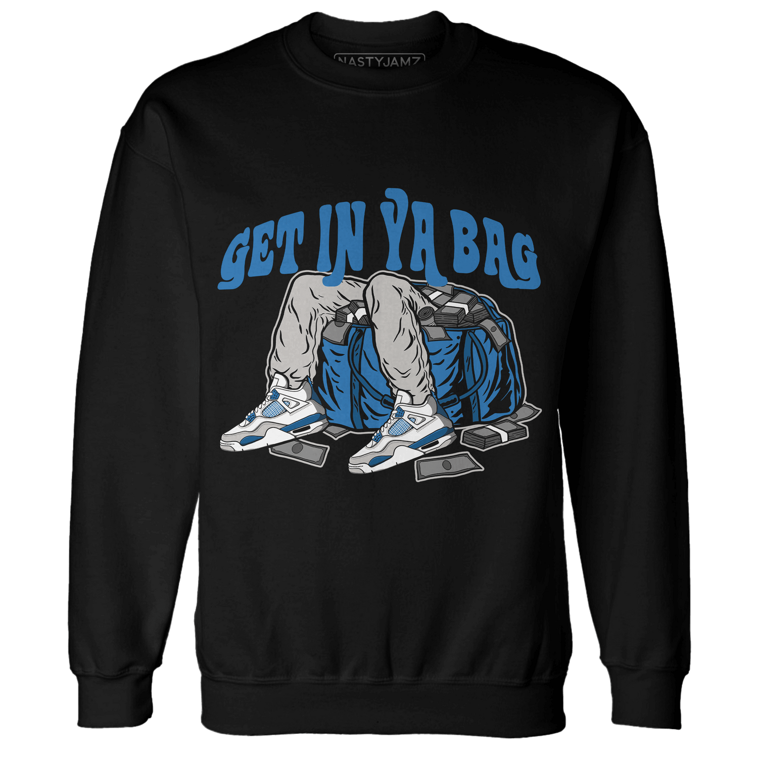 Industrial Blue 4s Sweatshirt Match Get Ya In Bag - NastyJamz