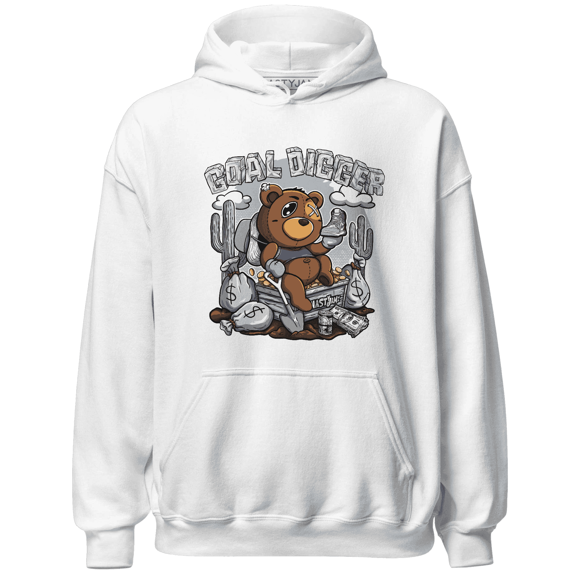 Mid Diffused Blue Grey 1s Hoodie Match Goal Digger Planner - NastyJamz