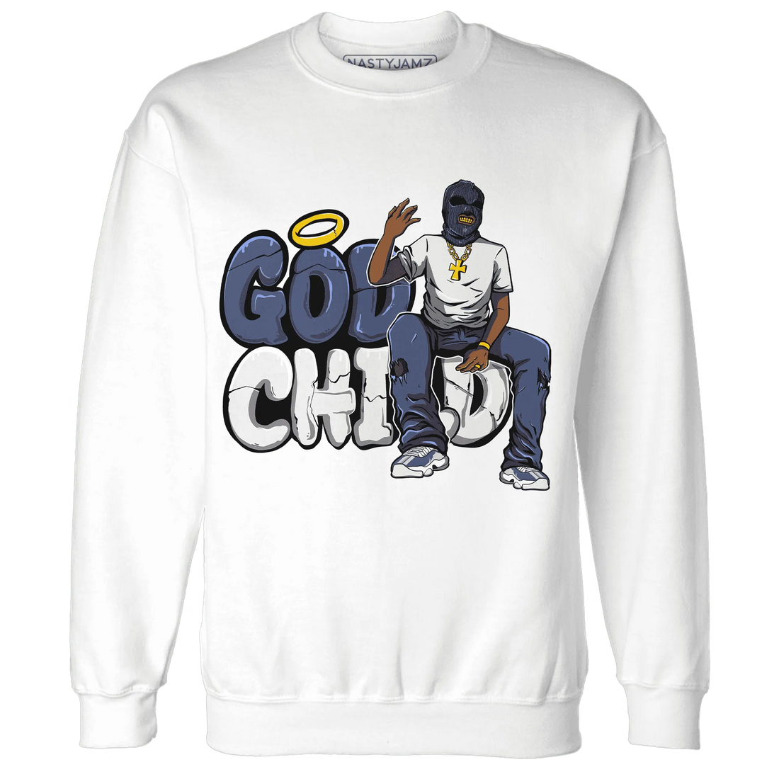 Low-Diffused-Blue-11s-Sweatshirt-Match-God-Child