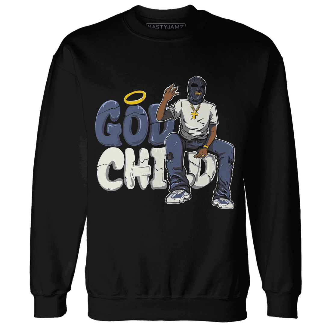 Low-Diffused-Blue-11s-Sweatshirt-Match-God-Child