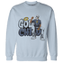 Mid Diffused Blue Grey 1s Sweatshirt Match God Child - NastyJamz
