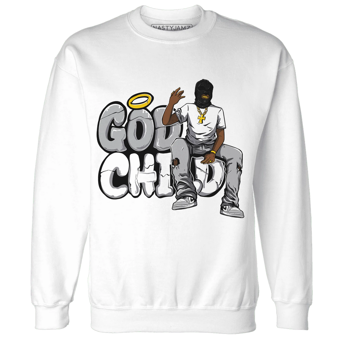 Wolf-Grey-1s-Sweatshirt-Match-God-Child